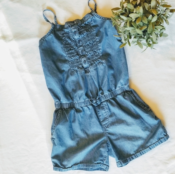 Girl's Gap denim romper - Picture 1 of 5